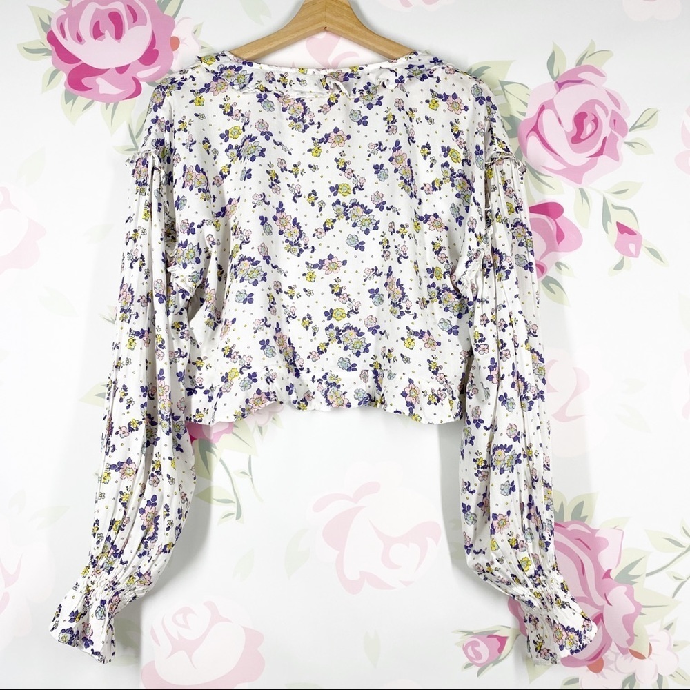 NEW Free People Secret Garden Cottagecore Floral Ruffle Maxi Skirt Set M - Picture 10 of 16